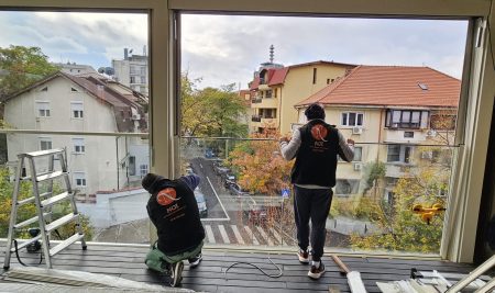 Inchideri terase cu Sticla ghilotina