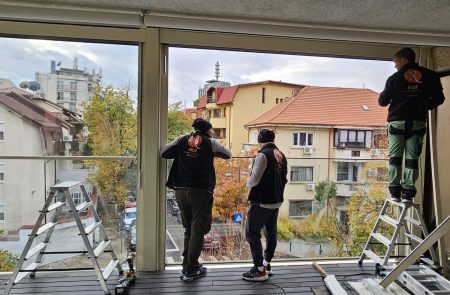 Inchideri terase cu Sticla ghilotina